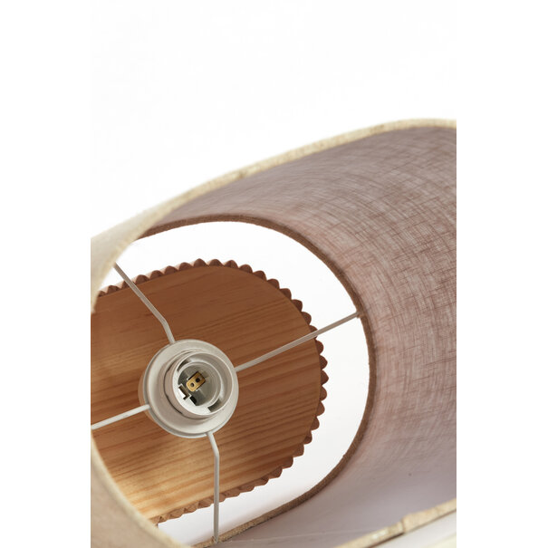 Light en Living Tafellamp 30x20x70 cm LASLO hout natural+linnen naturel