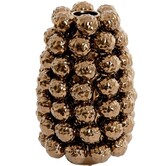 Vaas deco Ø18,5x28 cm BUTANG keramiek metallic brons
