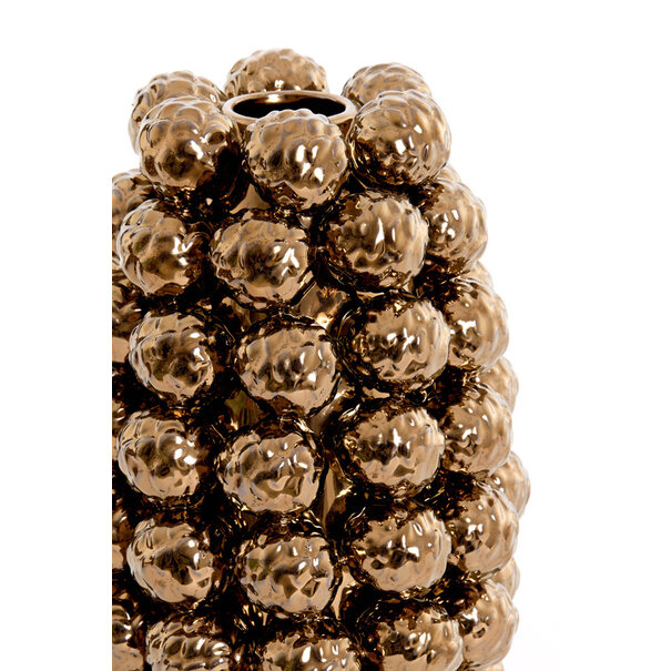 Light en Living Vaas deco Ø18,5x28 cm BUTANG keramiek metallic brons