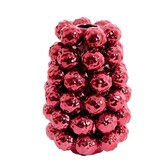 Vaas deco Ø16x24,5 cm BUTANG keramiek metallic rood