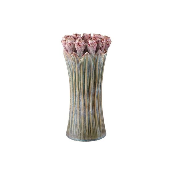 PTMD Vaas Tulips Mint Green ceramic tulip shaped L