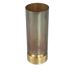 Kandelaar / Vaas Morrible Amber round glas laag