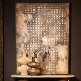 Schilderij Pathe Brown canvas rough pattern rechthoek