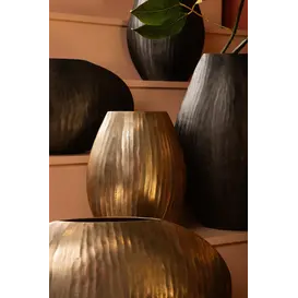 Pot Jowad Antique Gold alu sheet pot rib hoog ovaal  S