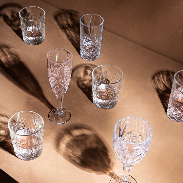 PTMD Longdrink glas Crystal clear rond - 6 stuks
