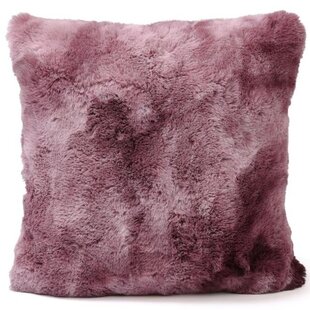 Kussen Linde Burgundy faux fur square S