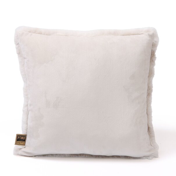 PTMD Kussen Linde Offwhite faux fur square S