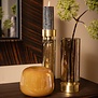 Kandelaar / Vaas Morrible Amber round glas hoog