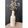 Vaas deco Ø14,5x42 cm SESTO keramiek mat crème
