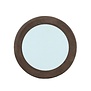 Spiegel Noam Bruin mango rond S