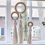 Ornament Ø14X62 cm Yaviza creme+Raffia Natural