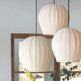 Hanglamp Ø35X33 cm ZAGORI bouclé creme