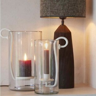 Windlicht 23X18X33 cm DOLEGA glas helder+creme