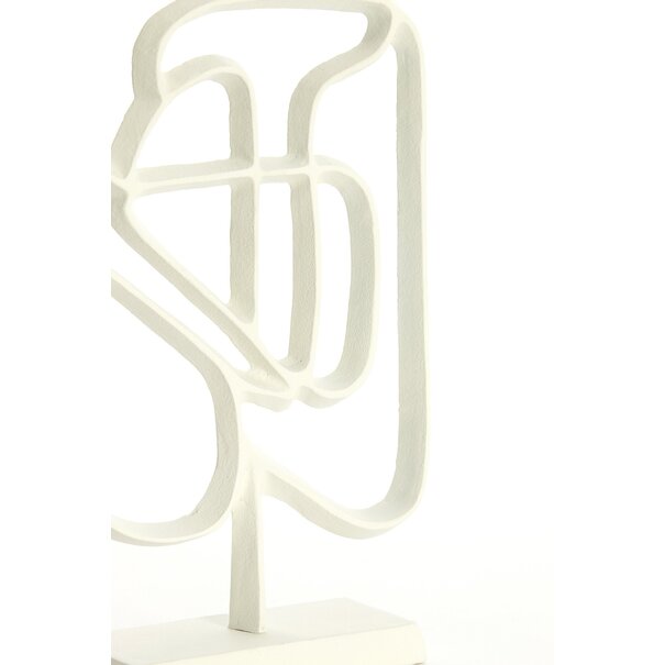 Light en Living Ornament op voet 18x8x31 cm GOLEZA crème