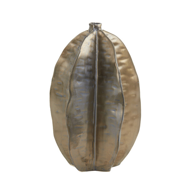 Light en Living Vaas deco AKOSI keramiek  mat koper Ø12,5x20 cm