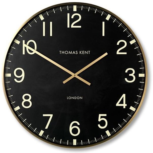 Thomas Kent Klok Clocksmith zwart/goud - in 3 maten leverbaar