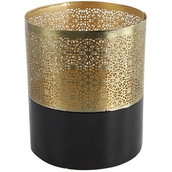 Countryfield Theelicht Mathilde zwart/goud