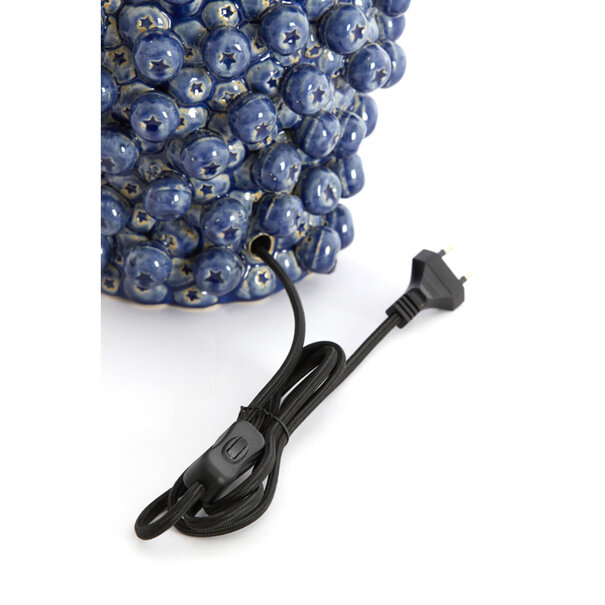 Light en Living Lampvoet Ø31,5x35 cm BERRIES keramiek donker blauw
