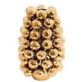 Vaas deco Ø18,5x28 cm BUTANG keramiek metallic goud