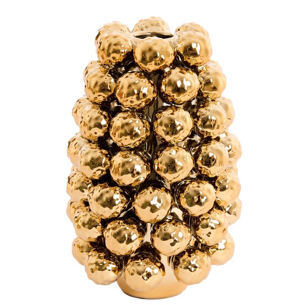 Light en Living Vaas deco Ø18,5x28 cm BUTANG keramiek metallic goud