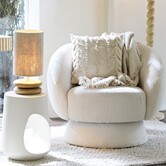 Lampvoet EBOLI Ø20x9 cm Hout Mat Naturel – Light & Living