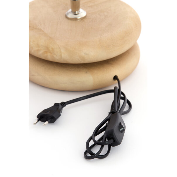 Light en Living Lampvoet EBOLI Ø20x9 cm Hout Mat Naturel – Light & Living