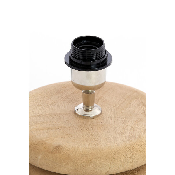 Light en Living Lampvoet EBOLI Ø20x9 cm Hout Mat Naturel – Light & Living