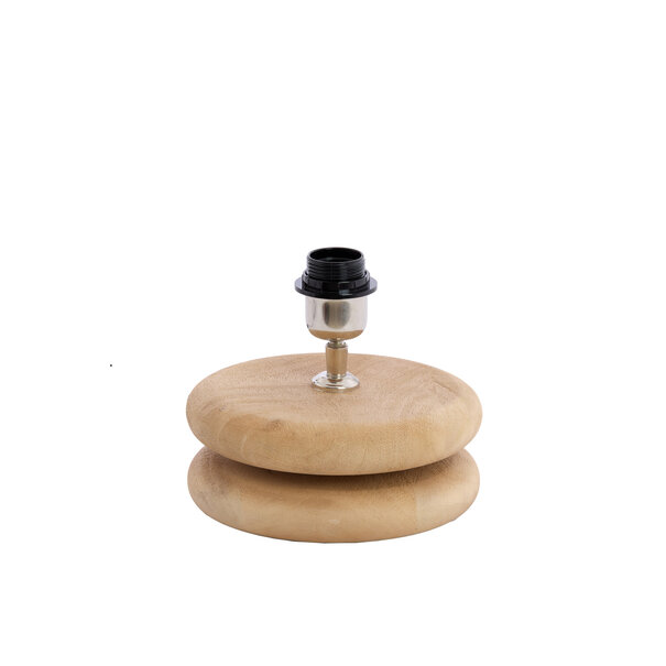 Light en Living Lampvoet EBOLI Ø20x9 cm Hout Mat Naturel – Light & Living