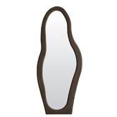 Spiegel RUTH 84x200 cm | Organisch Houten Frame Grijsbruin – Light & Living