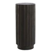 Zuil ELLENA Ø35x80 cm | Hout Donkerbruin Mat – Light & Living