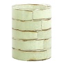 Theelicht DRONERI Ø10x13 cm – Glas Helder + Mintgroen | Light & Living