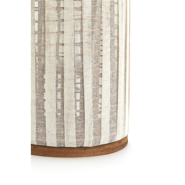 Light en Living Windlicht YLINA Ø26x47 cm – Linnen Naturel & Hout