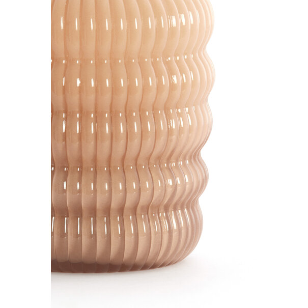 Light en Living Vaas Ø13,5x20,5 cm LUNETTE glas caramel