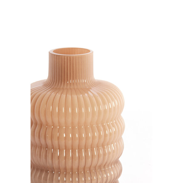 Light en Living Vaas Ø13,5x20,5 cm LUNETTE glas caramel
