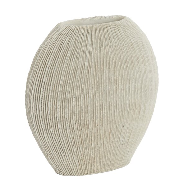 Light en Living Vaas deco 30x13x31,5 cm BUBIO crème