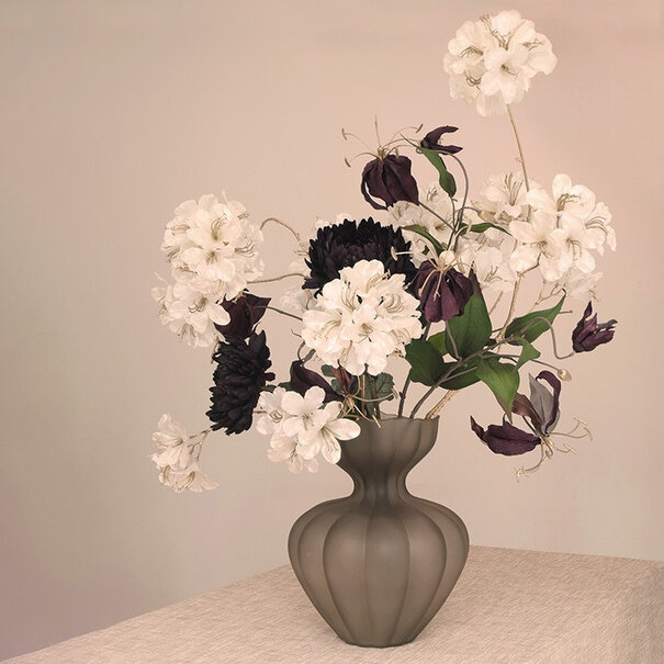 Countryfield Vaas Lenore Rib mat transparant L Bruin