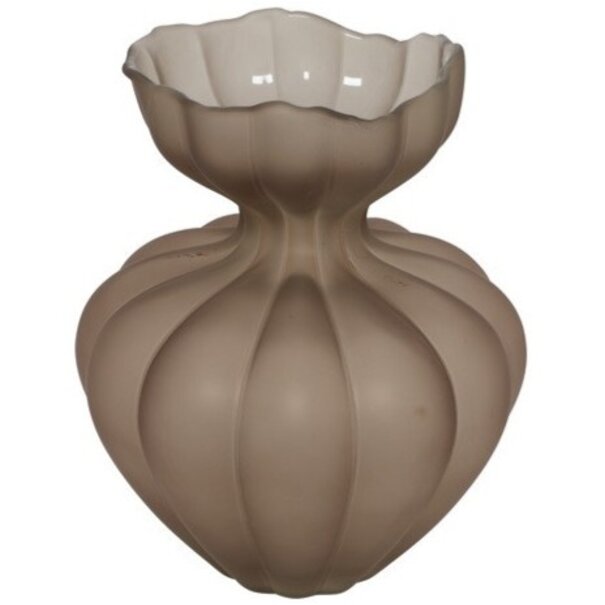 Countryfield Vaas Lenore Rib mat transparant L Bruin