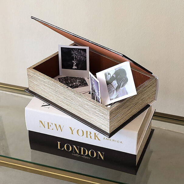 Countryfield Opbergbox Book New York,Paris,Londen set van 3 –L27B18H7CM