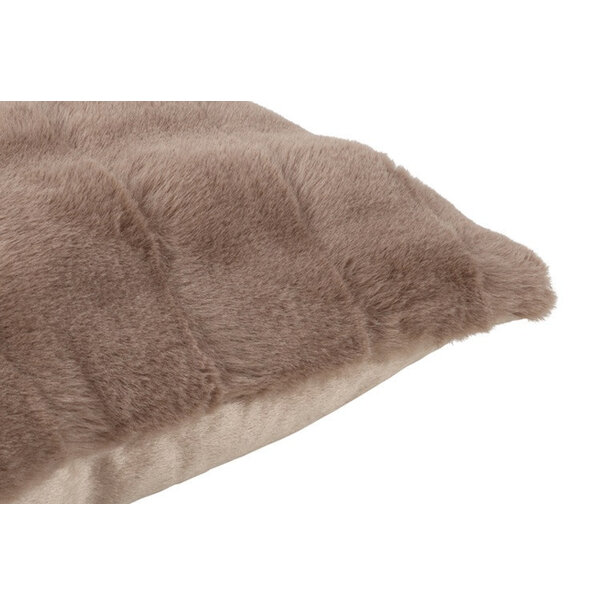 Countryfield Kussen Imitatiebont Cosy Eloise grijs / bruin