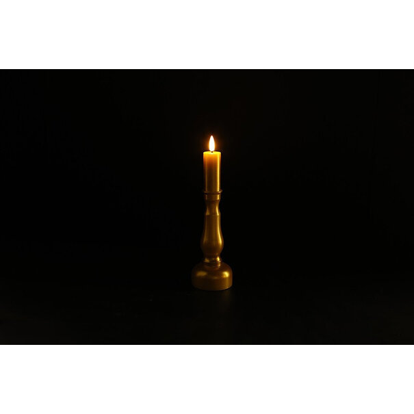 Countryfield Kandelaar en kaars Nuala LED S goud