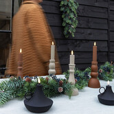 Kaars LED Tabe L crème