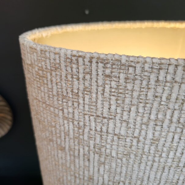 Light en Living Kap ovaal recht smal hoog 38-17,5-28 cm RIF  zand