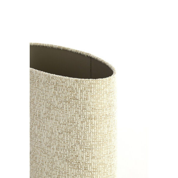 Light en Living Kap ovaal recht smal hoog 38-17,5-28 cm RIF  zand