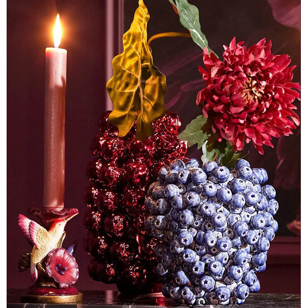 Light en Living Vaas deco Ø18,5x28 cm BUTANG keramiek metallic rood