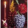 Vaas deco Ø18,5x28 cm BUTANG keramiek metallic rood