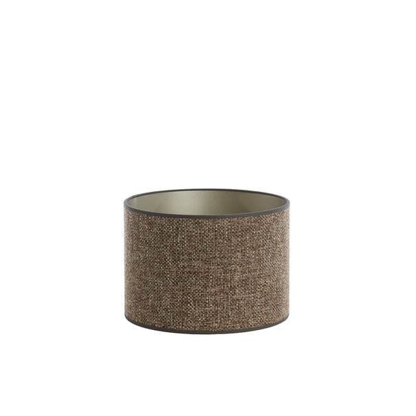 Light en Living Kap cilinder SAVERNA  donker bruin - diverse afmetingen