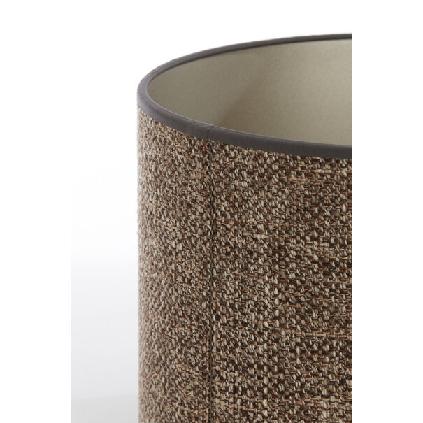 Light en Living Kap cilinder SAVERNA  donker bruin - diverse afmetingen