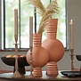 Vaas deco Ø18x54,5 cm KAVANSI mat terra-roze