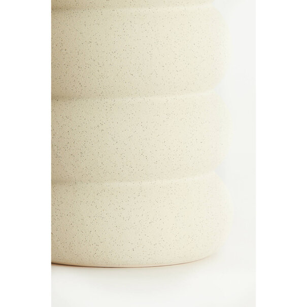 Light en Living Vaas deco Ø20x42 cm TRIORA keramiek mat crème