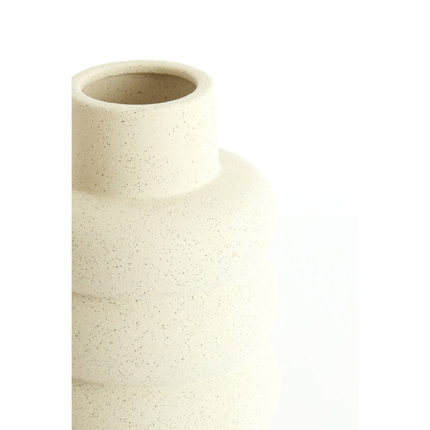 Light en Living Vaas deco Ø20x42 cm TRIORA keramiek mat crème